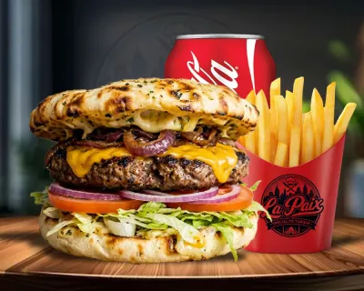 Menu Smash Cheese Naan Burger 