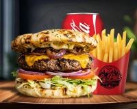 Menu Smash Cheese Naan Burger