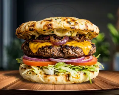 Chees Naan Burger 